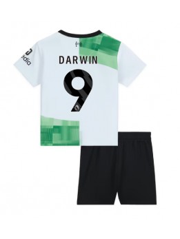 Liverpool Darwin Nunez #9 Auswärts Trikotsatz für Kinder 2023-24 Kurzarm (+ Kurze Hosen)